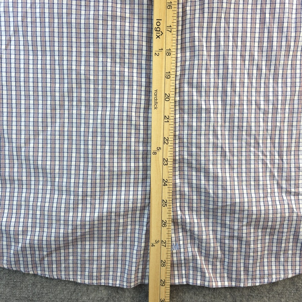 Johnston Murphy‎ Shirt Large Long Sleeve Button Up Multicolor Check Pocket - Picture 5 of 8